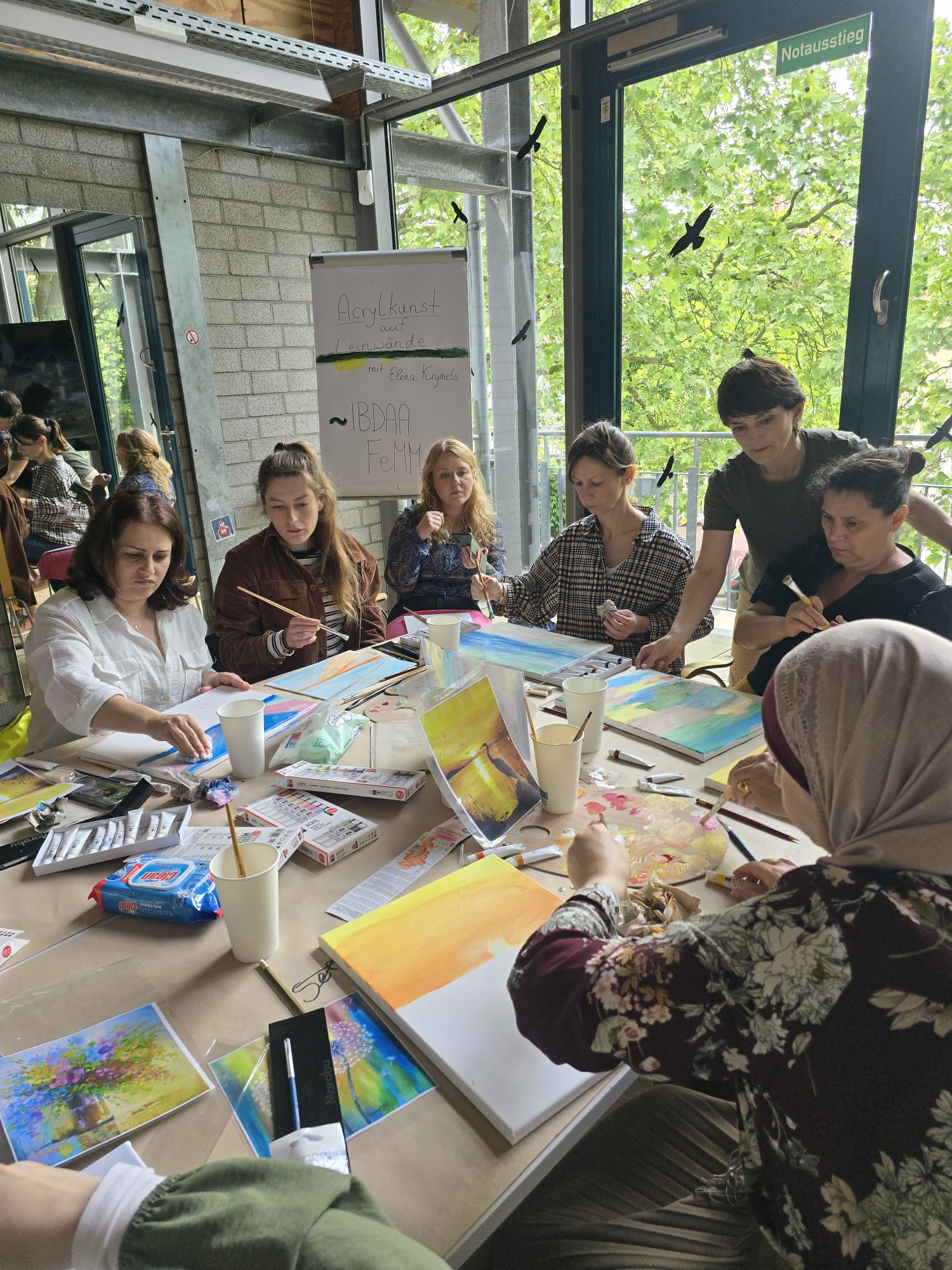 Workshop: Aquarelle auf Papier und Leinwand